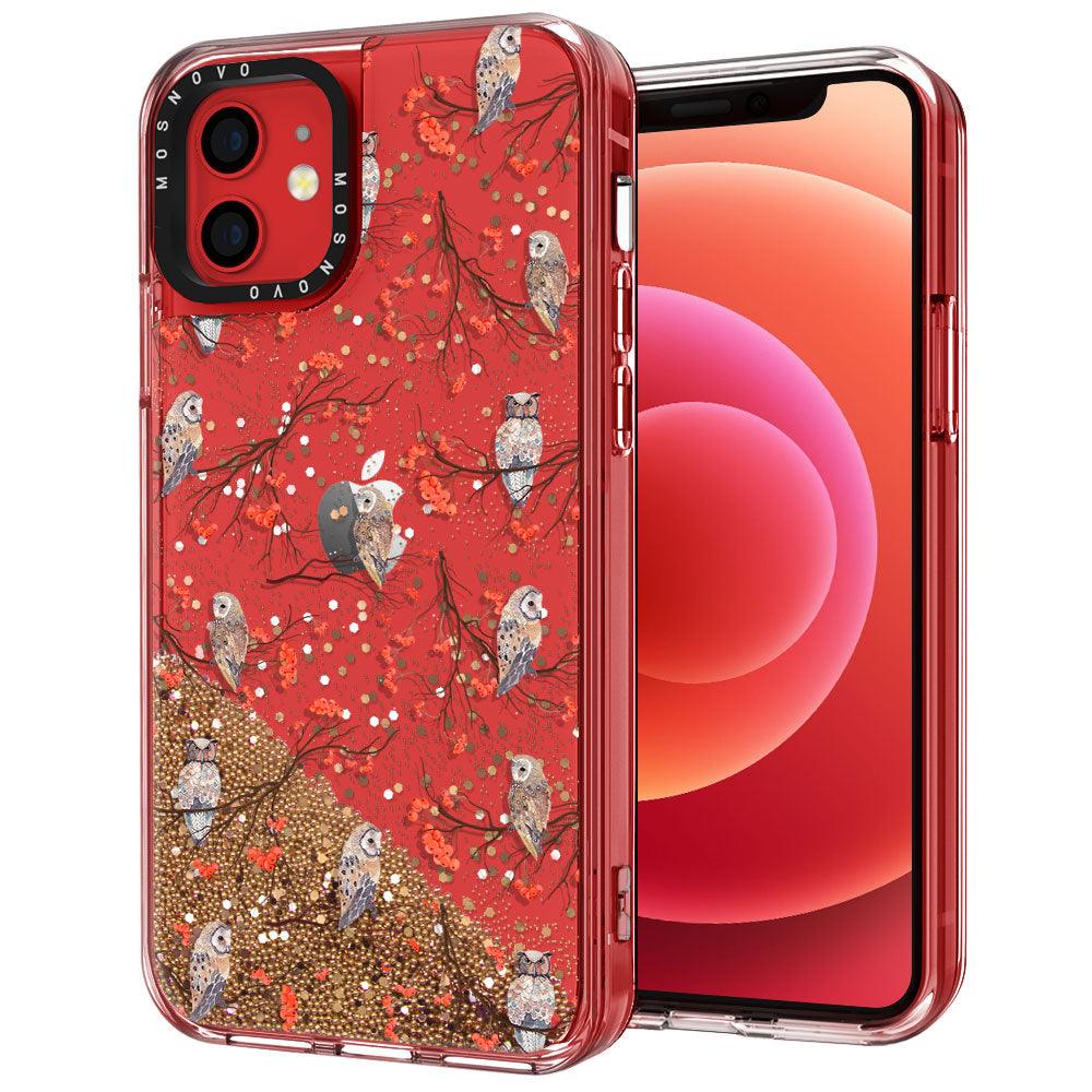 Owl Glitter Phone Case - iPhone 12 Mini Case - MOSNOVO