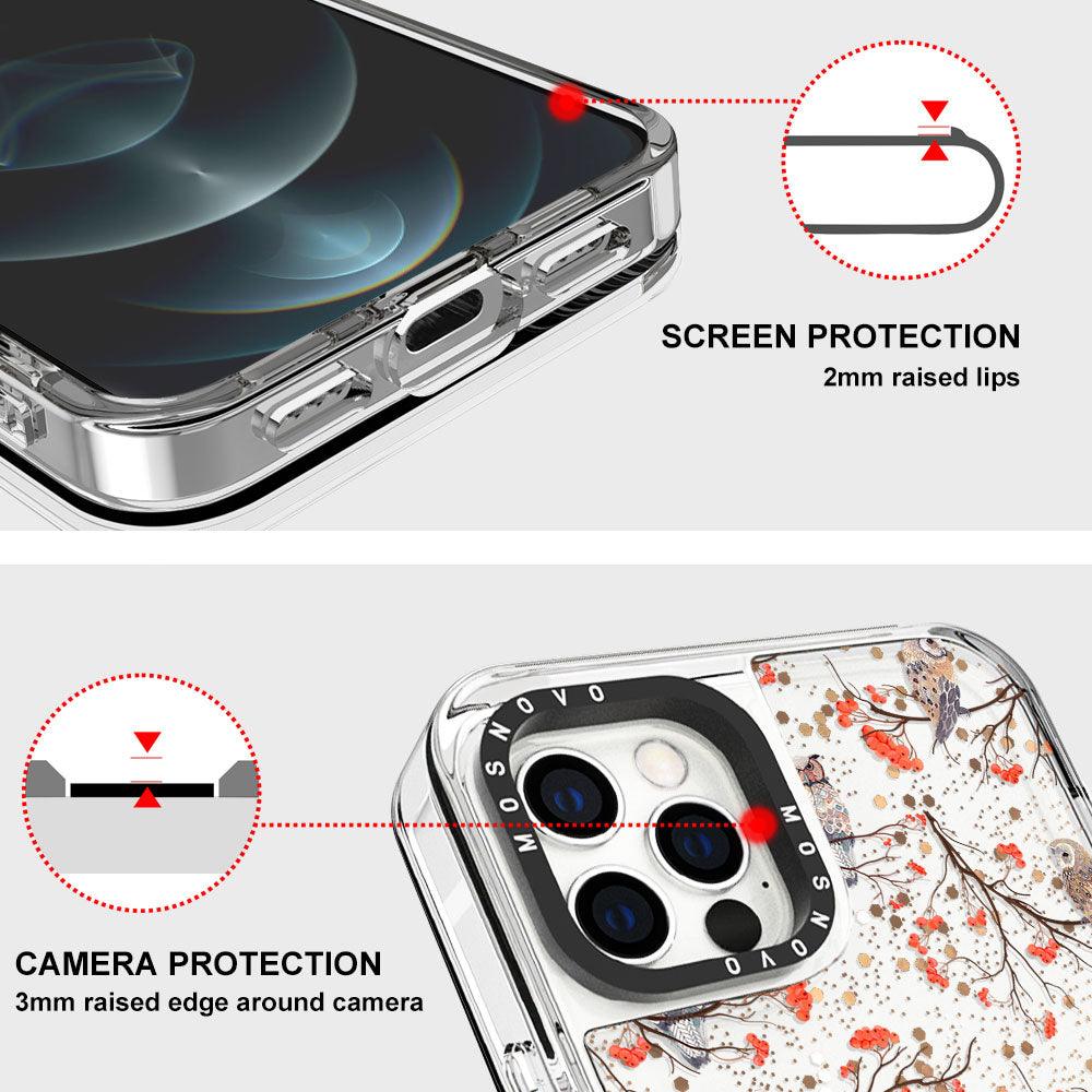 Owl Glitter Phone Case - iPhone 12 Pro Case - MOSNOVO