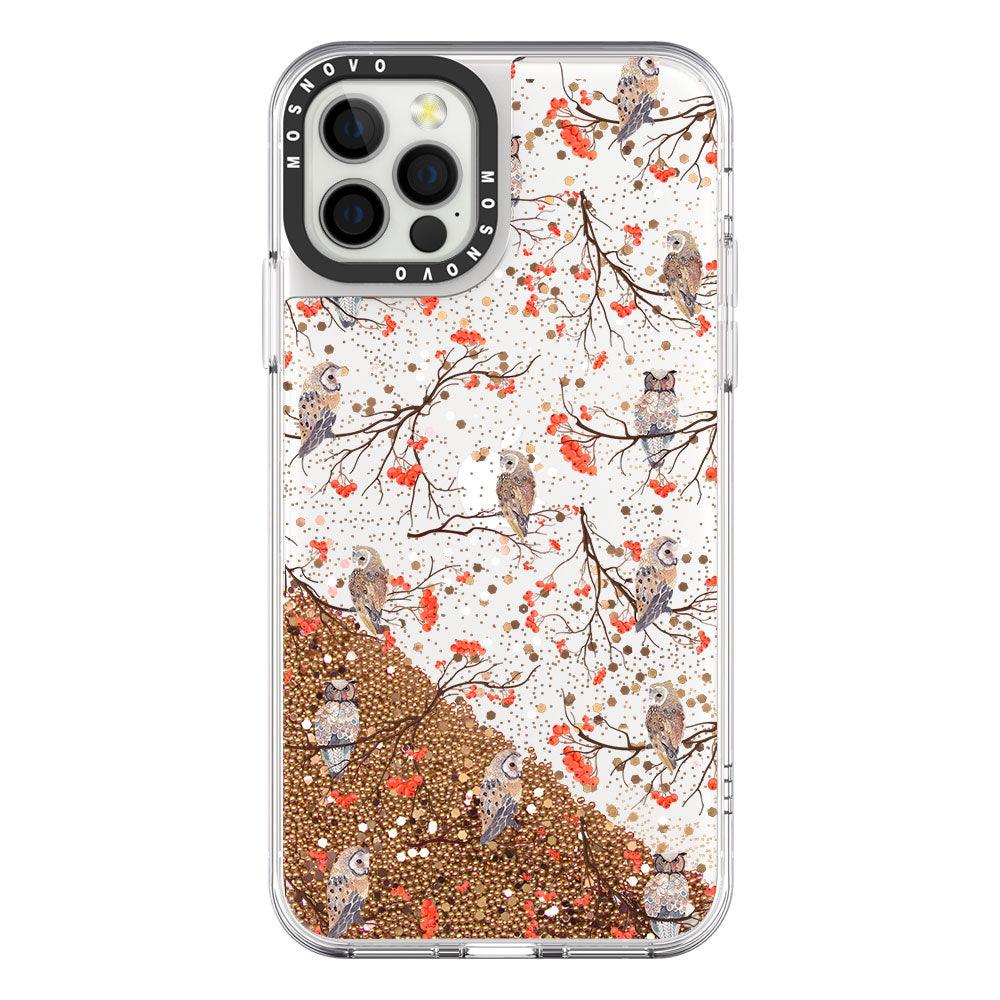 Owl Glitter Phone Case - iPhone 12 Pro Max Case - MOSNOVO