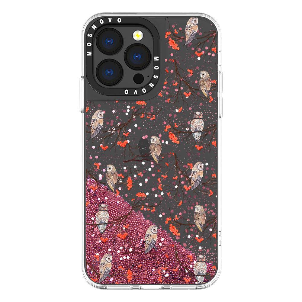 Owl Glitter Phone Case - iPhone 13 Pro Case - MOSNOVO