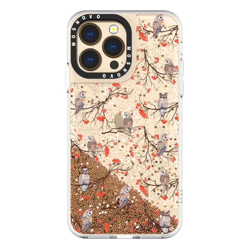 Owl Glitter Phone Case - iPhone 13 Pro Case - MOSNOVO
