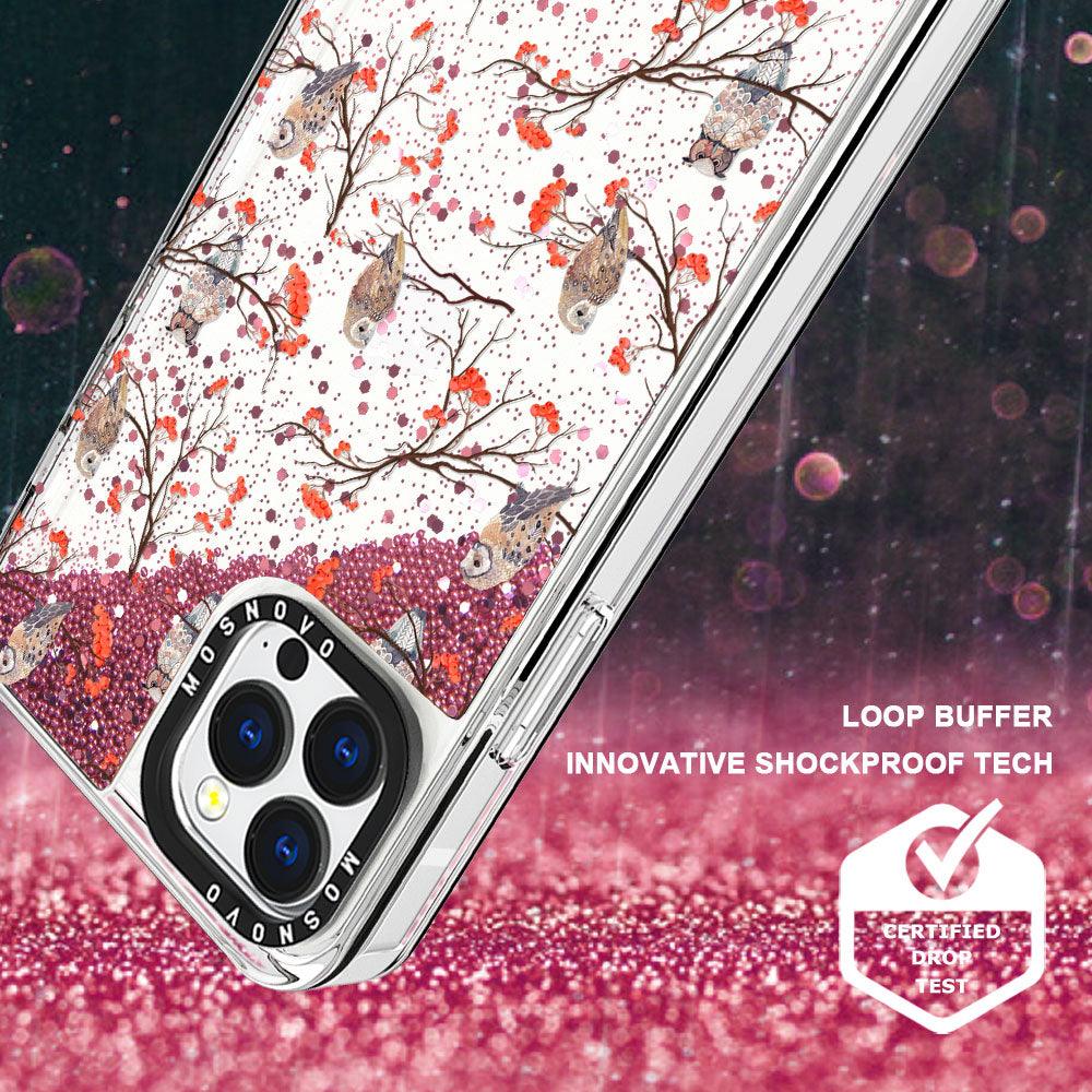Owl Glitter Phone Case - iPhone 13 Pro Max Case - MOSNOVO
