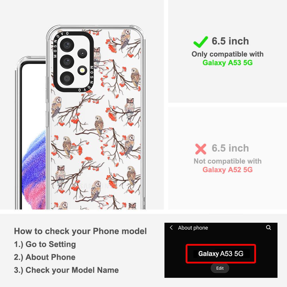 Owl Phone Case - Samsung Galaxy A53 Case - MOSNOVO