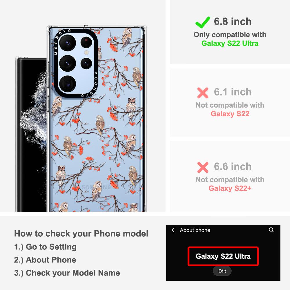 Owl Phone Case - Samsung Galaxy S22 Ultra Case - MOSNOVO