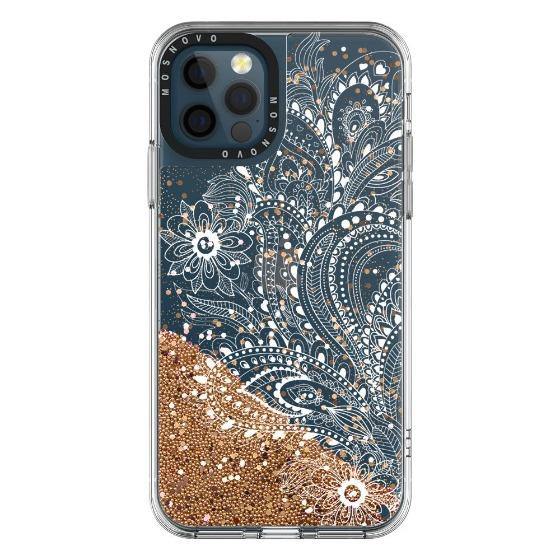 Paisley Floral Glitter Phone Case - iPhone 12 Pro Max Case