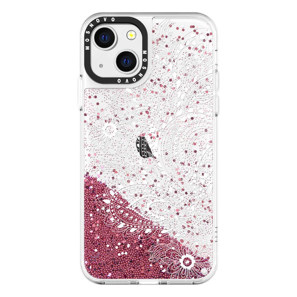Paisley Floral Glitter Phone Case - iPhone 13 Case - MOSNOVO