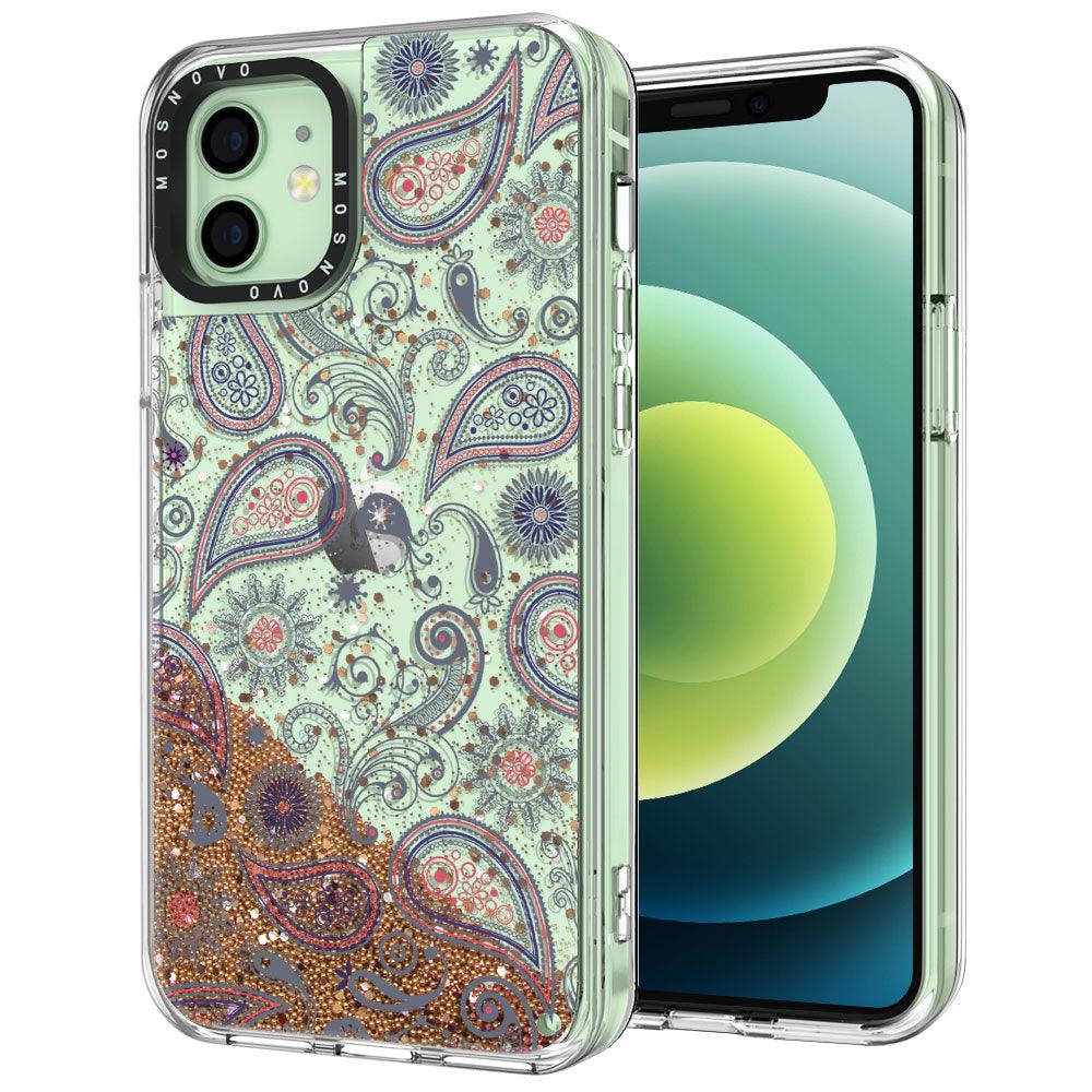 Paisley Glitter Phone Case - iPhone 12 Case - MOSNOVO