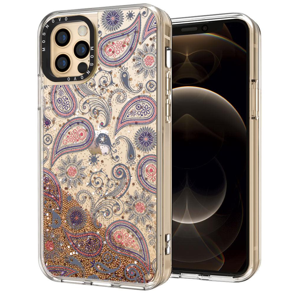 Paisley Glitter Phone Case - iPhone 12 Pro Case - MOSNOVO
