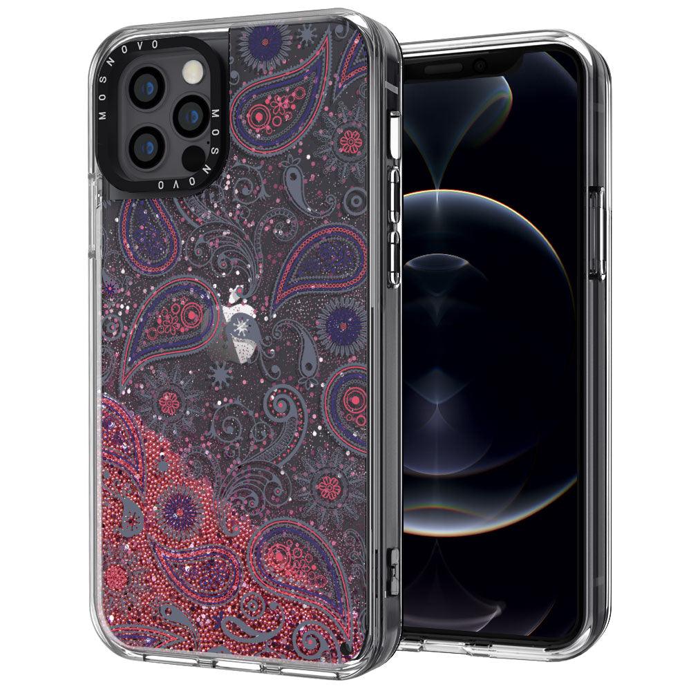 Paisley Glitter Phone Case - iPhone 12 Pro Max Case - MOSNOVO