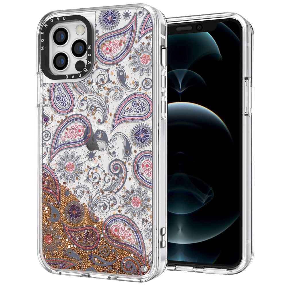 Paisley Glitter Phone Case - iPhone 12 Pro Max Case - MOSNOVO