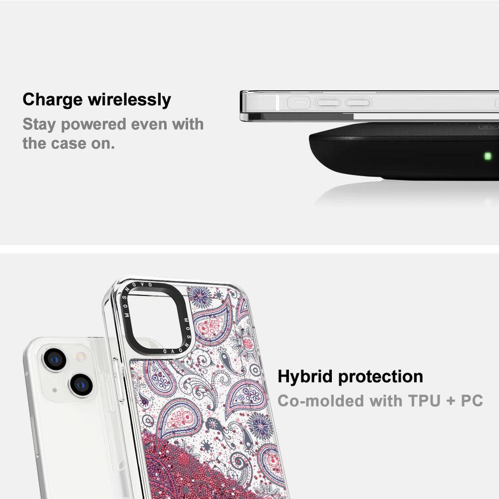 Paisley Glitter Phone Case - iPhone 13 Case - MOSNOVO
