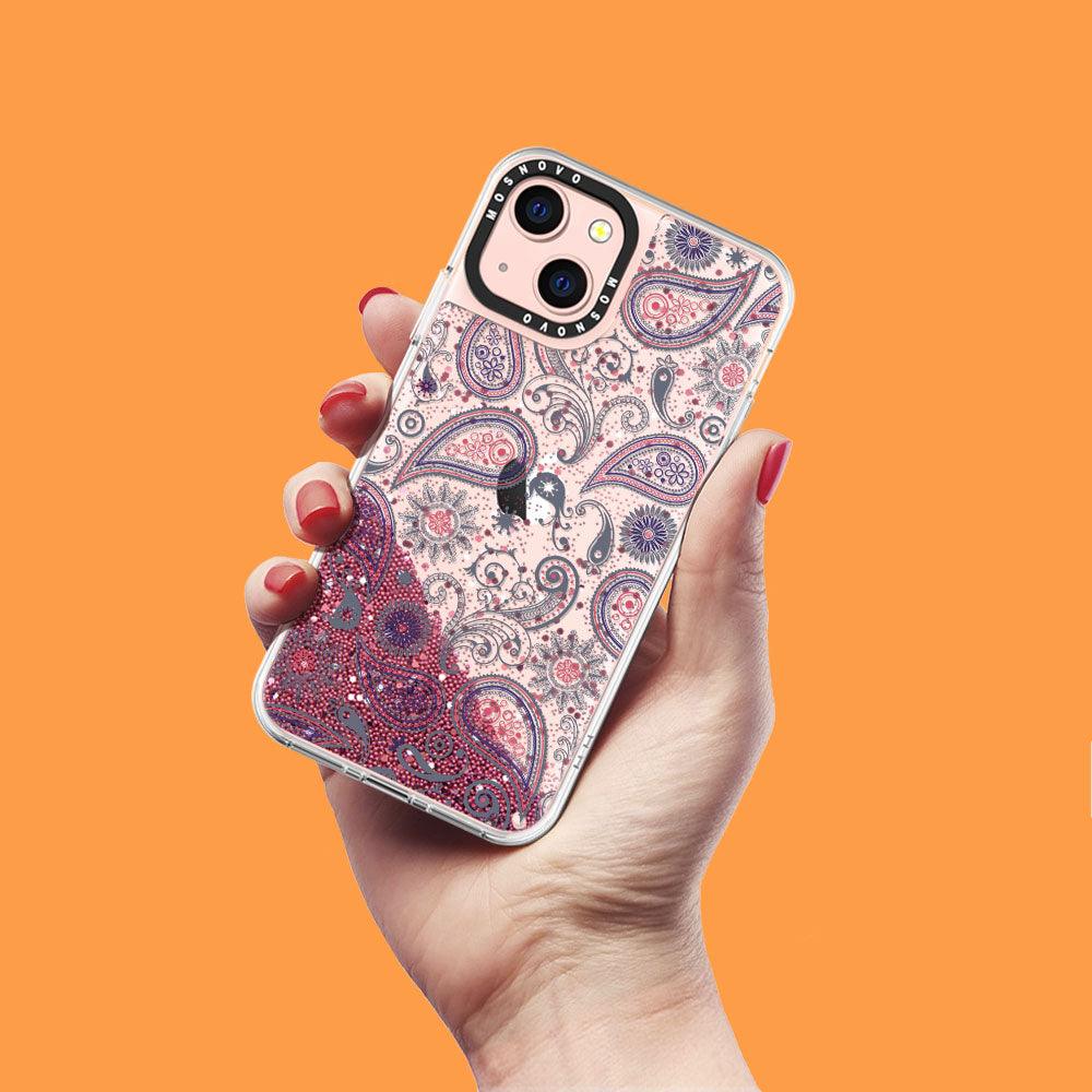 Paisley Glitter Phone Case - iPhone 13 Case - MOSNOVO