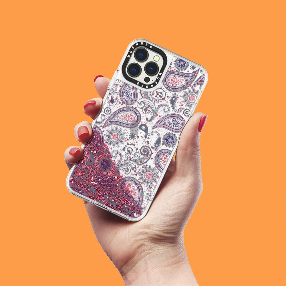 Paisley Glitter Phone Case - iPhone 13 Pro Max Case - MOSNOVO