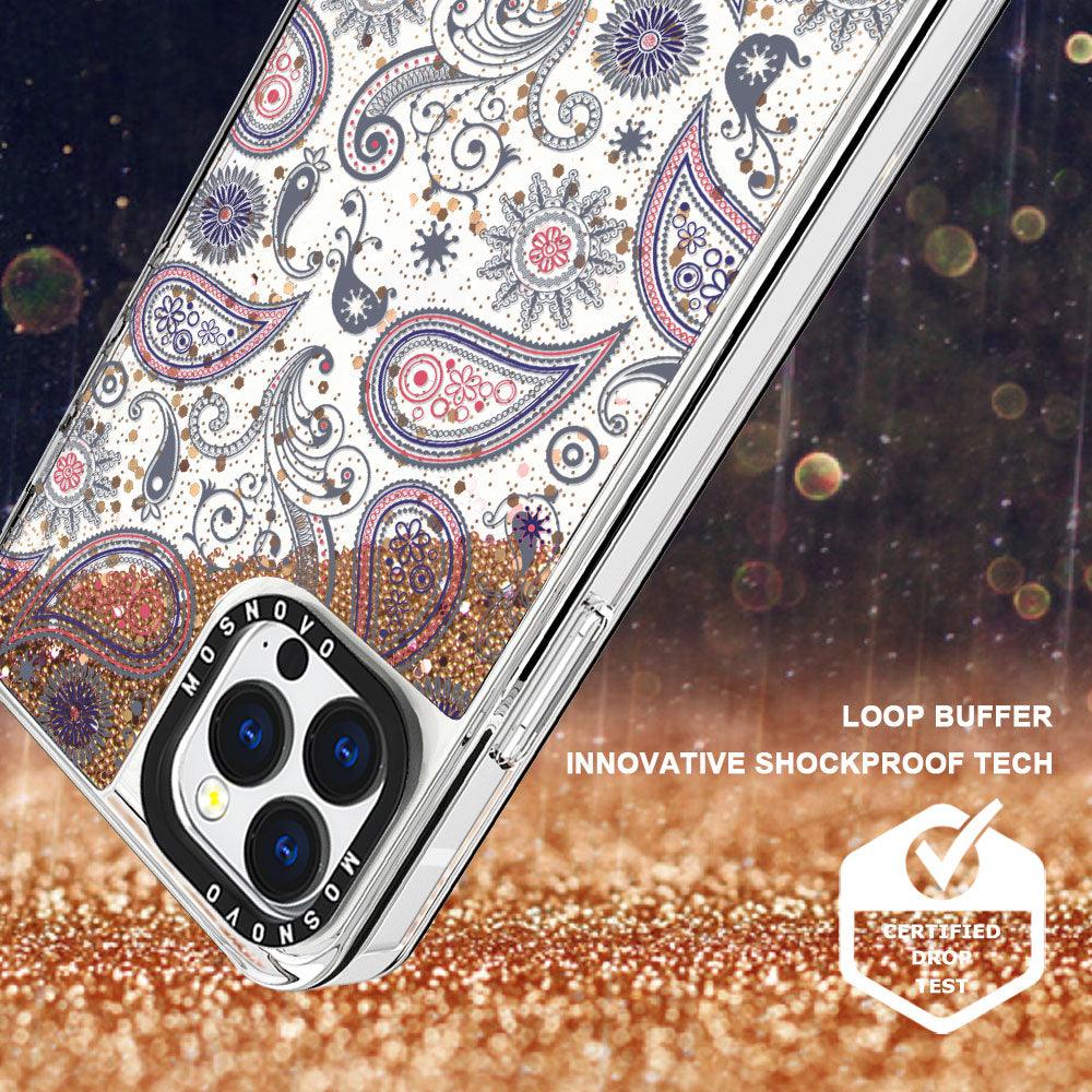 Paisley Glitter Phone Case - iPhone 13 Pro Max Case - MOSNOVO