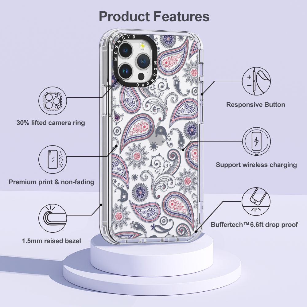 Paisley Phone Case - iPhone 12 Pro Case - MOSNOVO