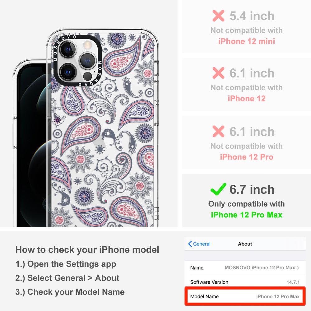 Paisley Phone Case - iPhone 12 Pro Max Case - MOSNOVO