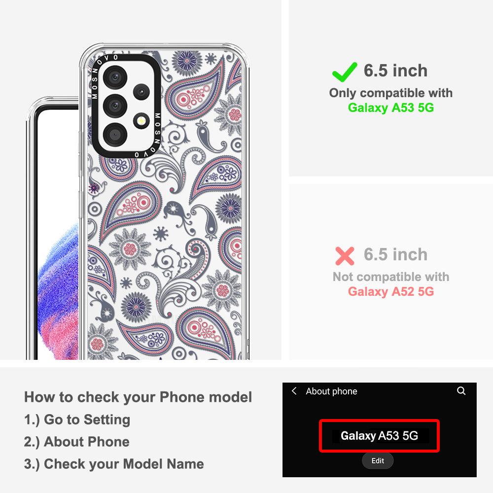 Paisley Phone Case - Samsung Galaxy A53 Case - MOSNOVO