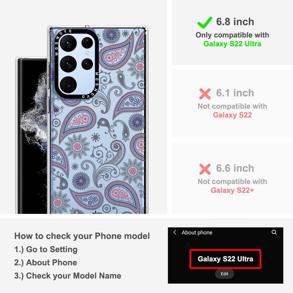 Paisley Phone Case - Samsung Galaxy S22 Ultra Case - MOSNOVO