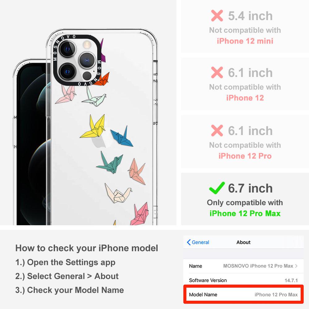 Paper Crane Phone Case - iPhone 12 Pro Max Case - MOSNOVO