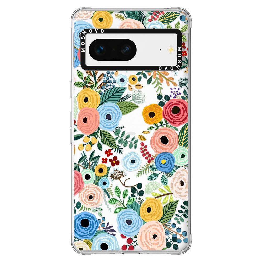 Pastel Floral Garden Phone Case - Google Pixel 7 Case - MOSNOVO