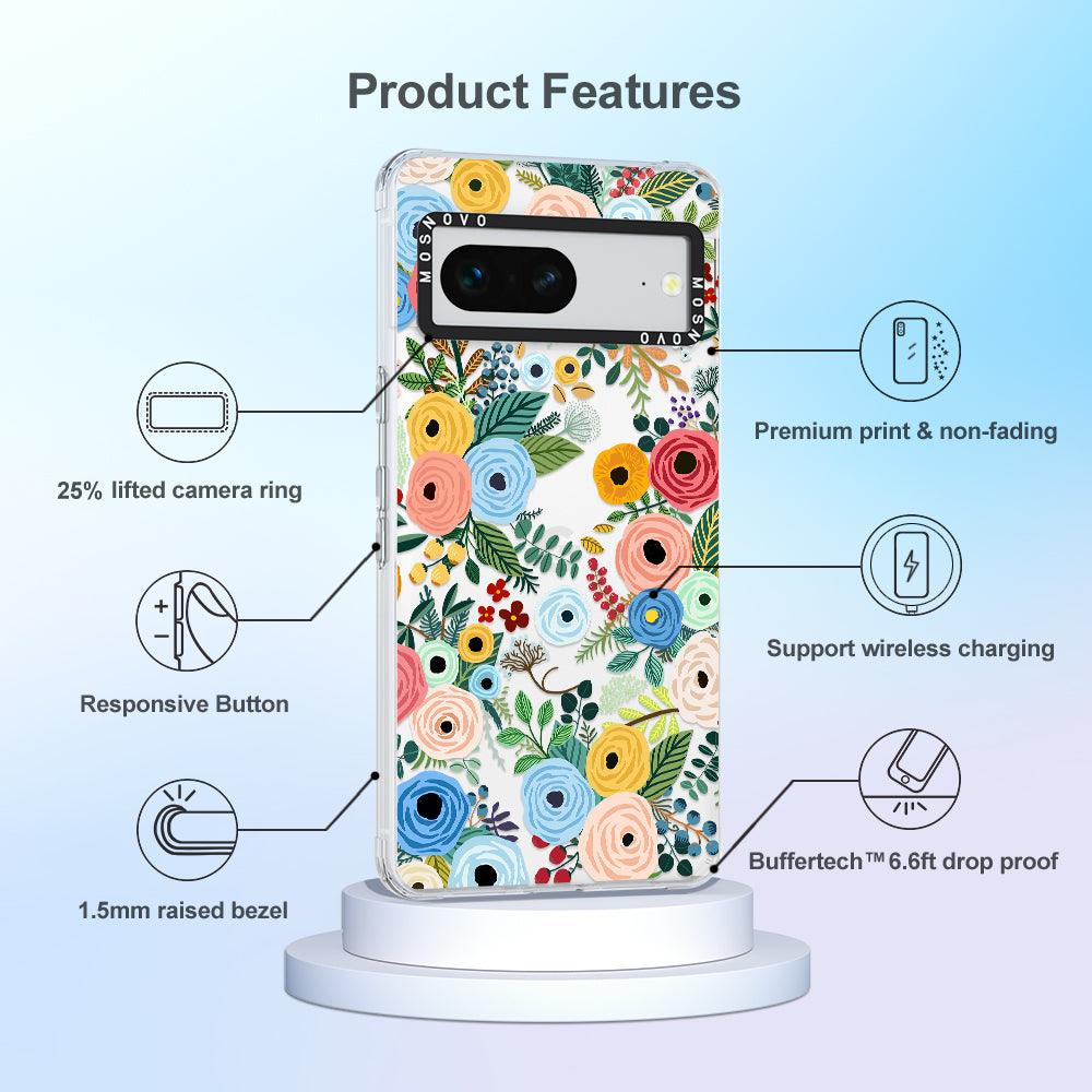 Pastel Floral Garden Phone Case - Google Pixel 7 Case - MOSNOVO