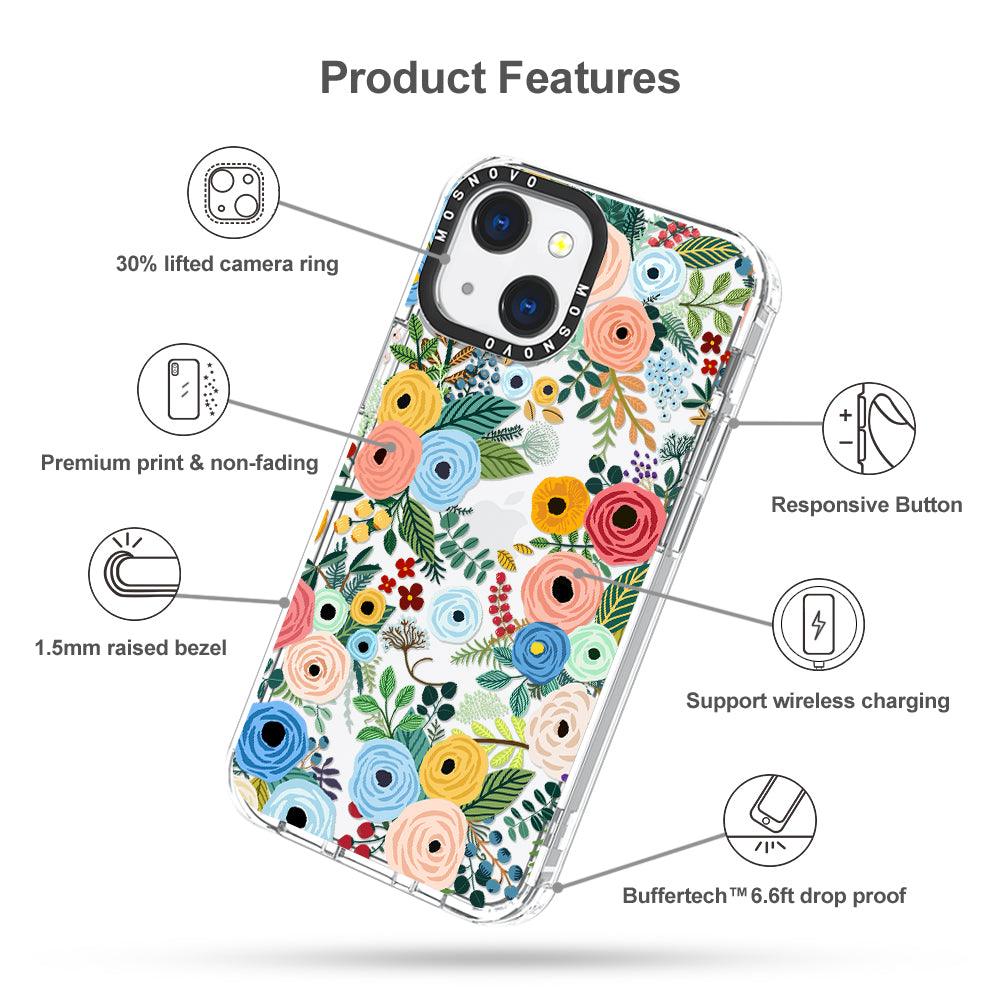 Pastel Perfection Flower Phone Case - iPhone 13 Mini Case - MOSNOVO