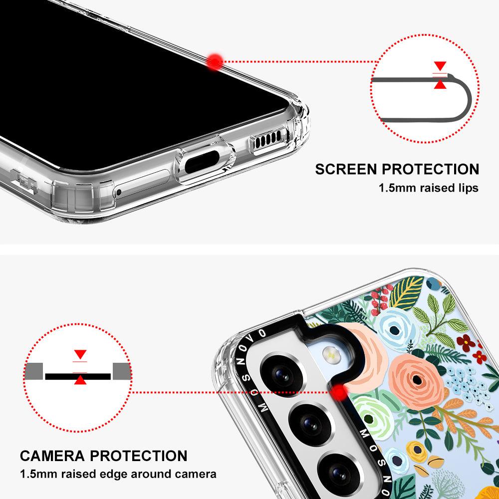 Pastel Floral Garden Phone Case - Samsung Galaxy S22 Case - MOSNOVO