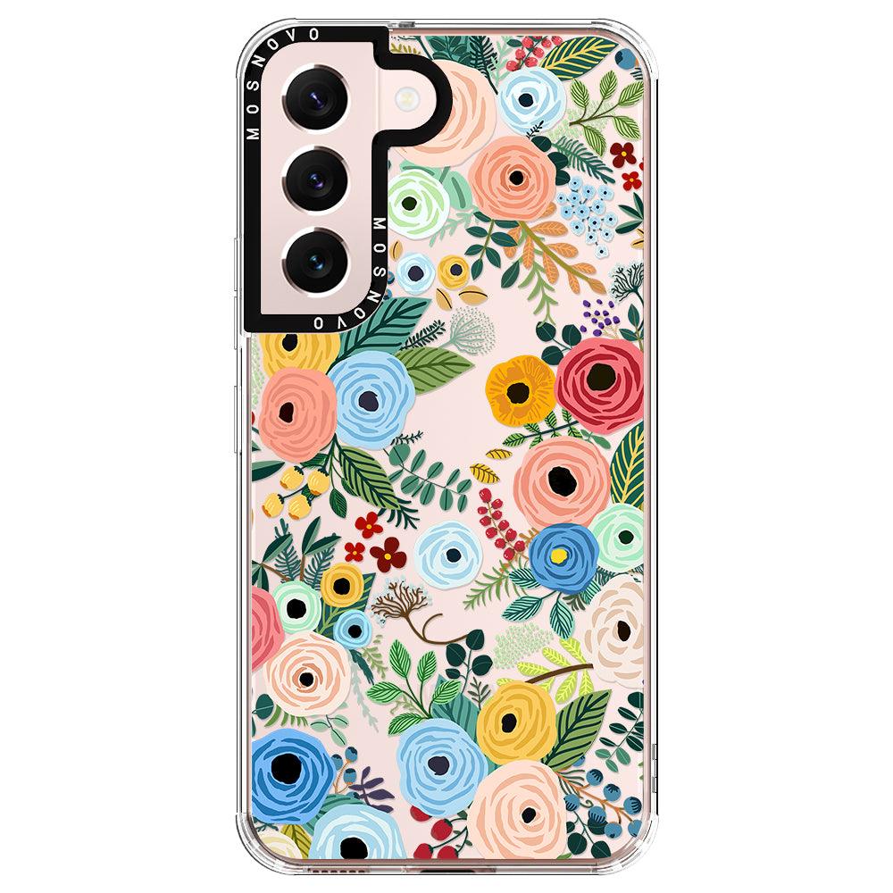 Pastel Floral Garden Phone Case - Samsung Galaxy S22 Case - MOSNOVO