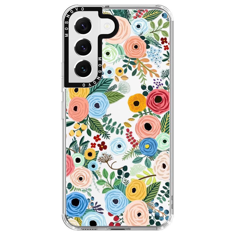 Pastel Floral Garden Phone Case - Samsung Galaxy S22 Plus Case - MOSNOVO