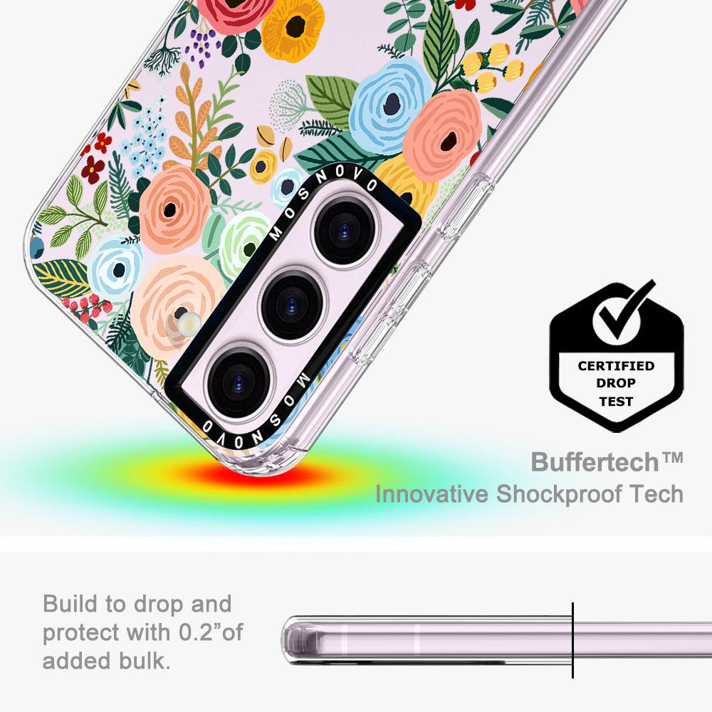 Pastel Floral Garden Phone Case - Samsung Galaxy S23 Plus Case - MOSNOVO