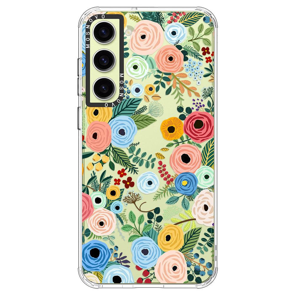 Pastel Floral Garden Phone Case - Samsung Galaxy S23 Plus Case - MOSNOVO