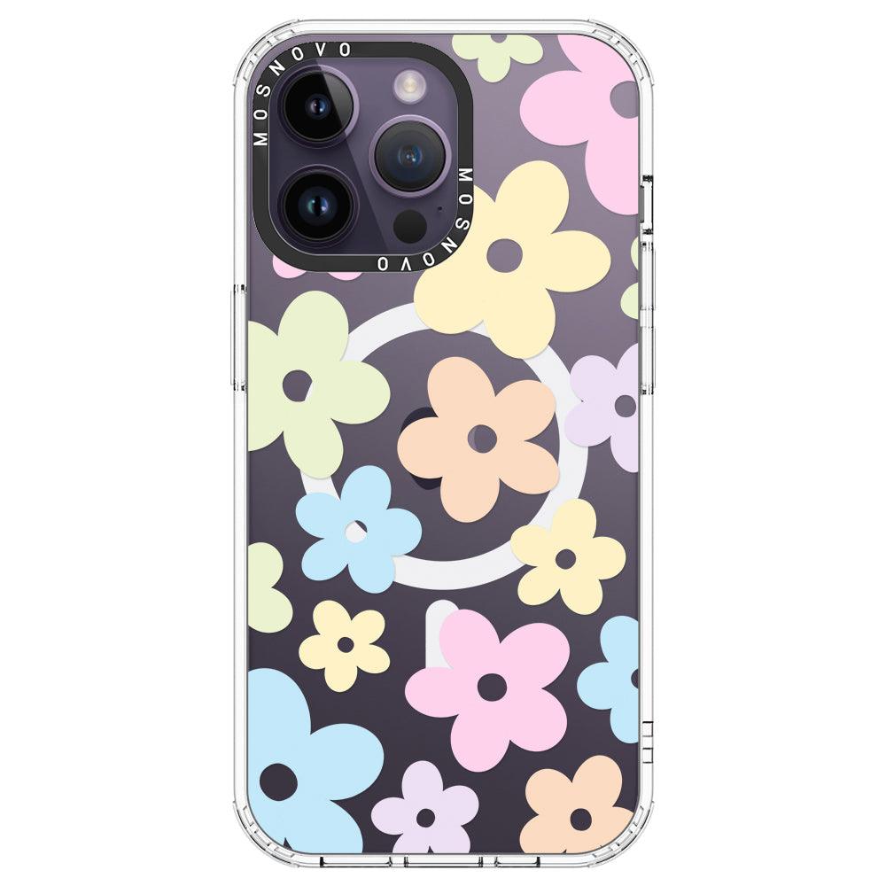 Pastel Flower Phone Case - iPhone 14 Pro Max Case - MOSNOVO