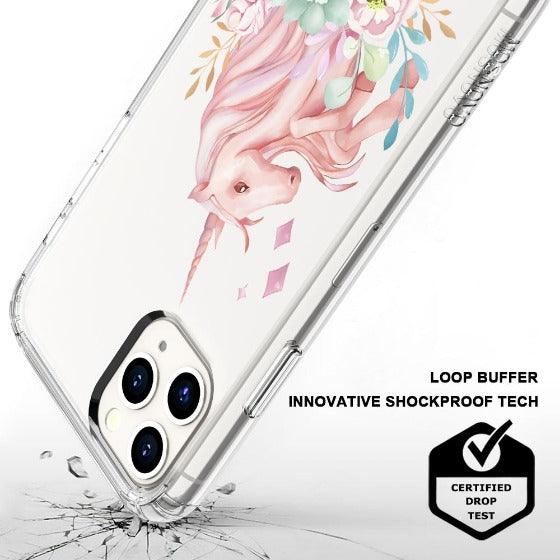 Elegant Flowers Unicorn Phone Case - iPhone 11 Pro Case - MOSNOVO