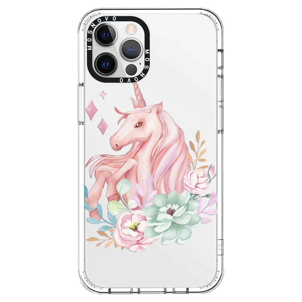 Elegant Flowers Unicorn Phone Case - iPhone 12 Pro Max Case - MOSNOVO
