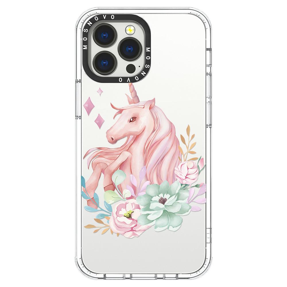 Elegant Flowers Unicorn Phone Case - iPhone 13 Pro Max Case - MOSNOVO