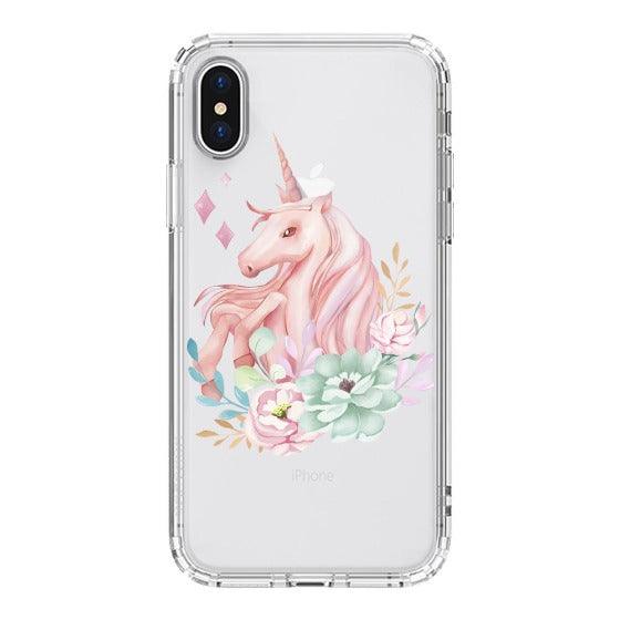 Elegant Flowers Unicorn Phone Case - iPhone X Case - MOSNOVO