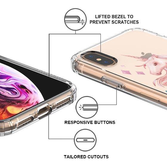 Elegant Flowers Unicorn Phone Case - iPhone X Case - MOSNOVO