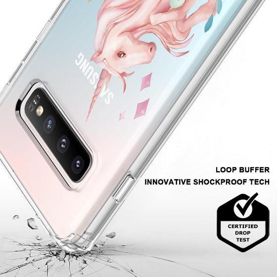 Elegant Flowers Unicorn Phone Case - Samsung Galaxy S10 Case - MOSNOVO