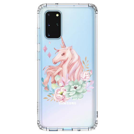 Elegant Flowers Unicorn Phone Case - Samsung Galaxy S20 Plus Case - MOSNOVO