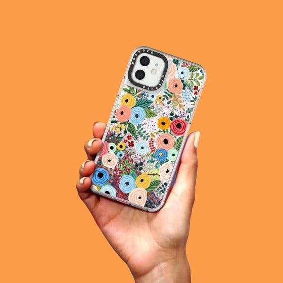 Pastel Perfection Flower Glitter Phone Case - iPhone 12 Case - MOSNOVO
