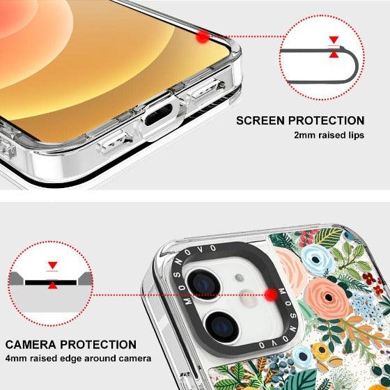 Pastel Perfection Flower Glitter Phone Case - iPhone 12 Case - MOSNOVO