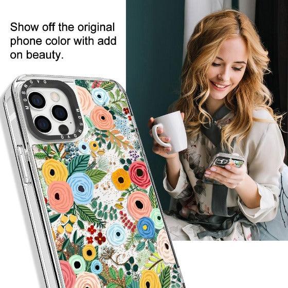 Pastel Perfection Flower Glitter Phone Case - iPhone 12 Pro Max Case - MOSNOVO