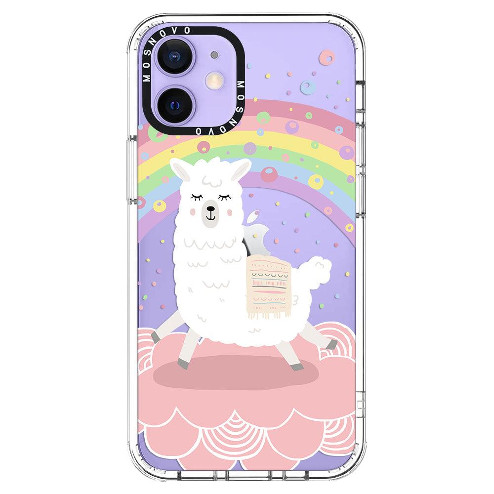 Rainbow Alpaca Phone Case - iPhone 12 Case - MOSNOVO