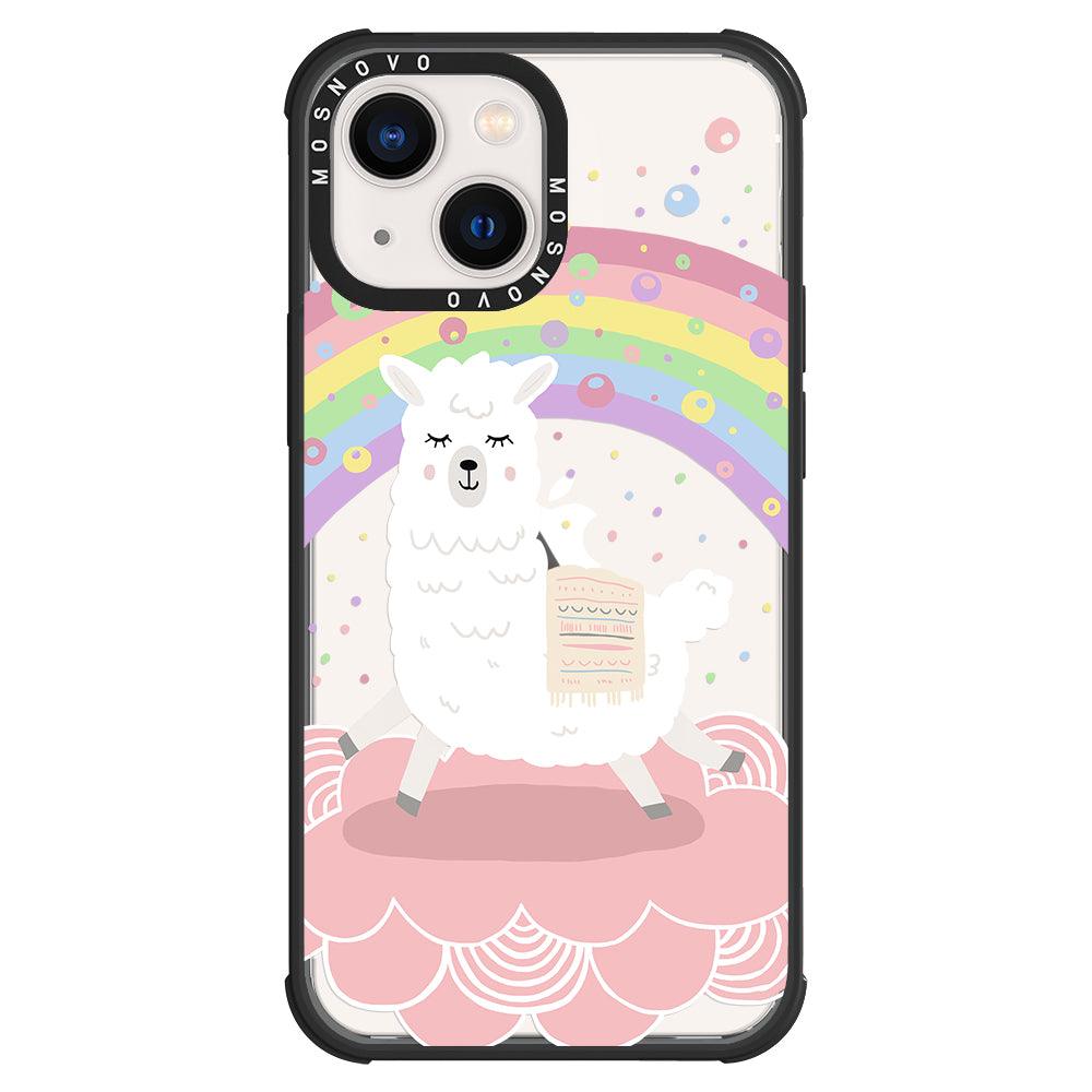 Rainbow Alpaca Phone Case - iPhone 13 Case - MOSNOVO