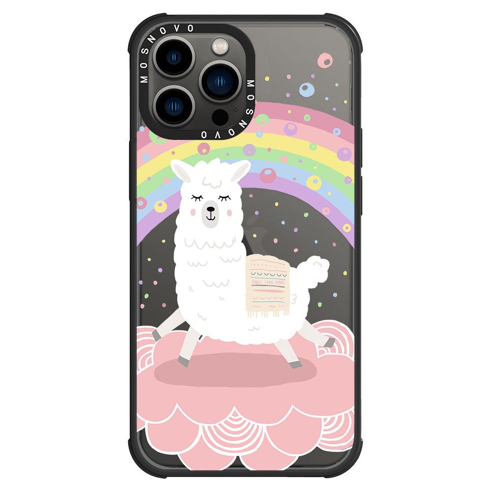 Rainbow Alpaca Phone Case - iPhone 13 Pro Max Case - MOSNOVO