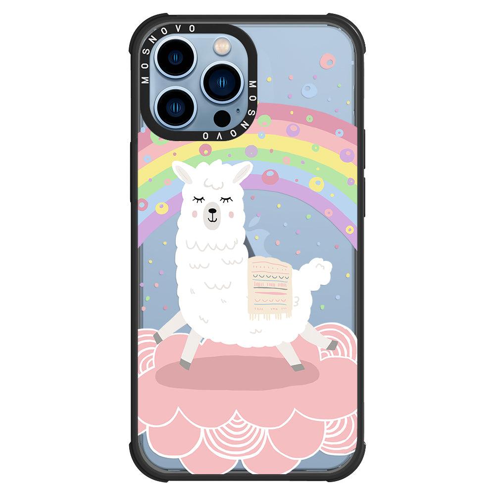 Rainbow Alpaca Phone Case - iPhone 13 Pro Max Case - MOSNOVO