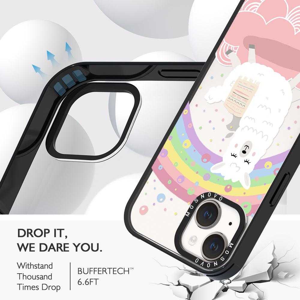 Rainbow Alpaca Phone Case - iPhone 14 Case - MOSNOVO