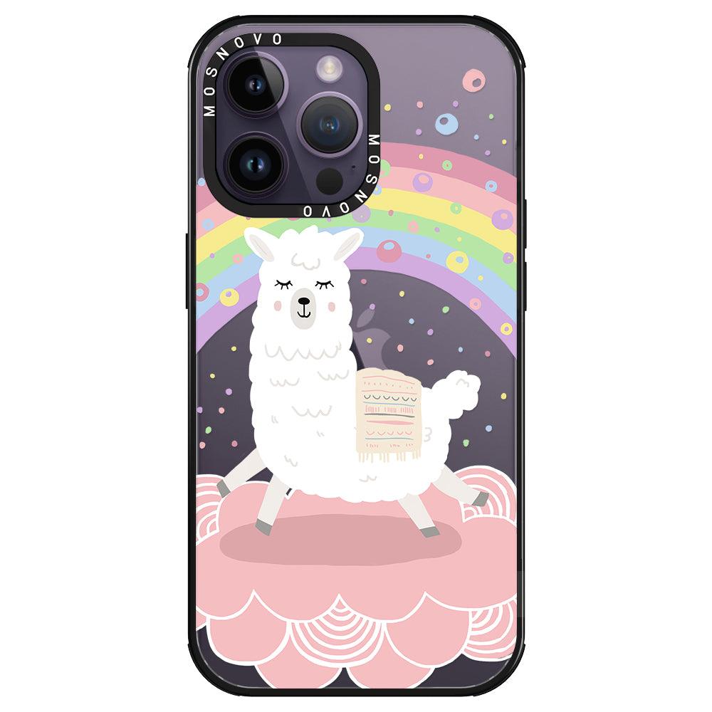 Rainbow Alpaca Phone Case - iPhone 14 Pro Max Case - MOSNOVO