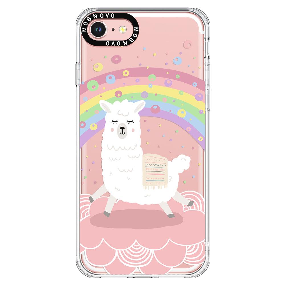 Pastel Rainbow Llama Phone Case - iPhone 8 Case
