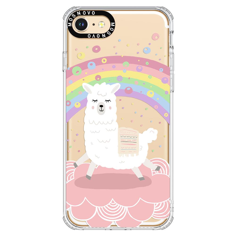 Pastel Rainbow Llama Phone Case - iPhone 8 Case